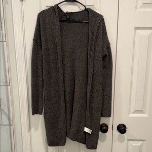 Tahari Women's Grayish/Brownish Open Front Sweater